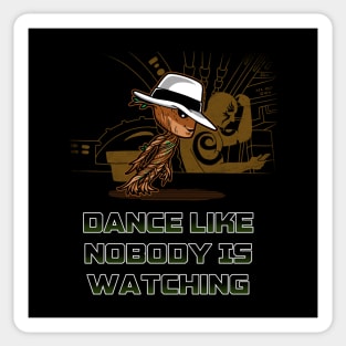 Funny Cute Dancing Guardian Superhero 80's Music Meme Sticker